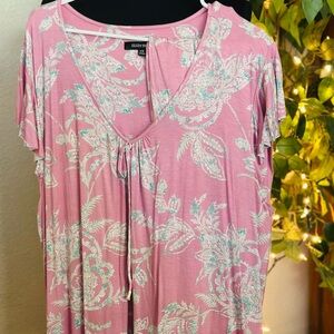Women's Pink Floral Top